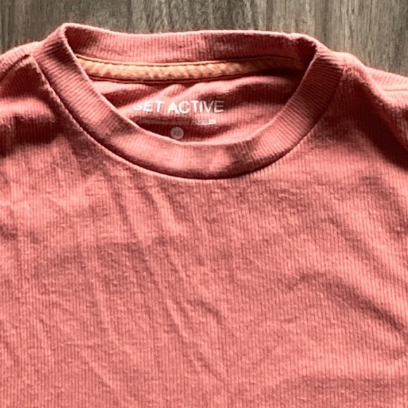 SET ACTIVE WOMENS FORM CROP TEE XS PINK WORKOUT TOP - Picture 7 of 7